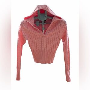 Arden B. Pink Cable Knit V-neck Sweater- Never Worn